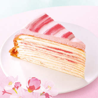 桜ミルクレープ