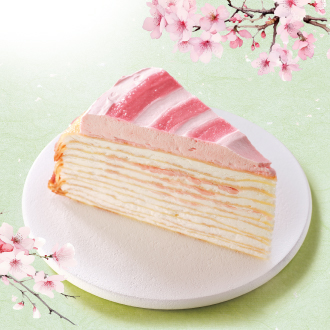 桜香るミルクレープ