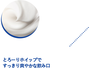 とろーりホイップですっきり爽やかな飲み口