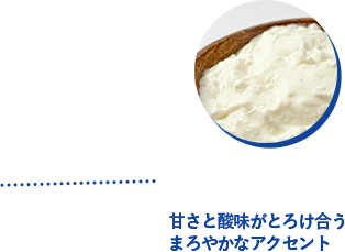 甘さと酸味がとろけ合うまろやかなアクセント