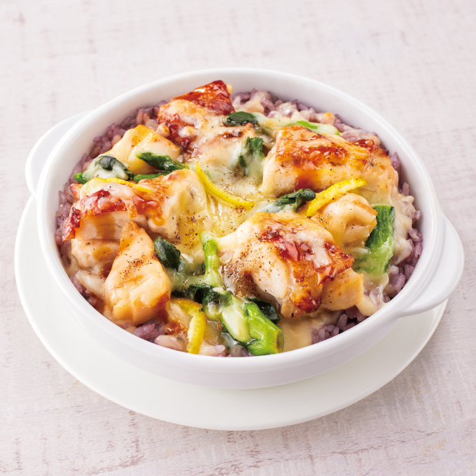 たけのこと菜の花のグリルチキンドリア