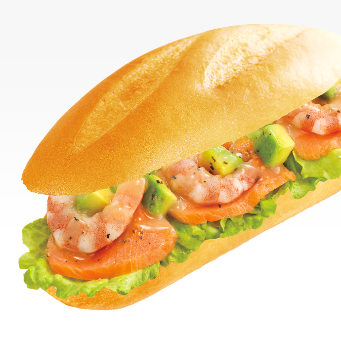 爽やかレモン ミラノサンドB スモークサーモン・エビ・アボカド